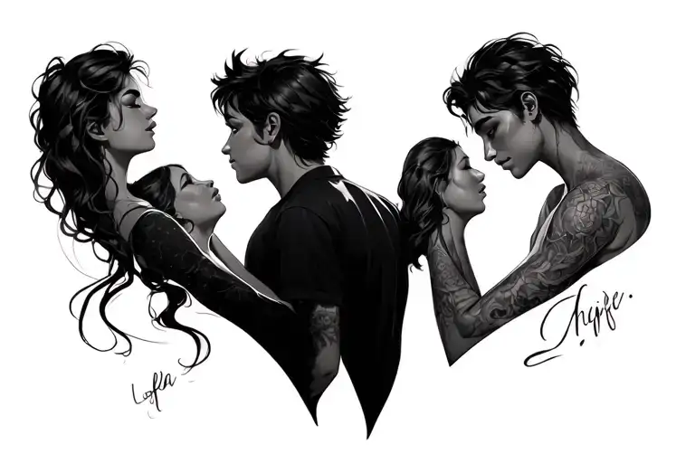 Best friends who have been through a lot together and had a really hard life before they met tattoo design idea