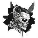 cyberpunk 4k tattoo design idea