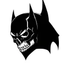 mexican batman skull tattoo design idea