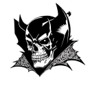 mexican batman skull tattoo design idea