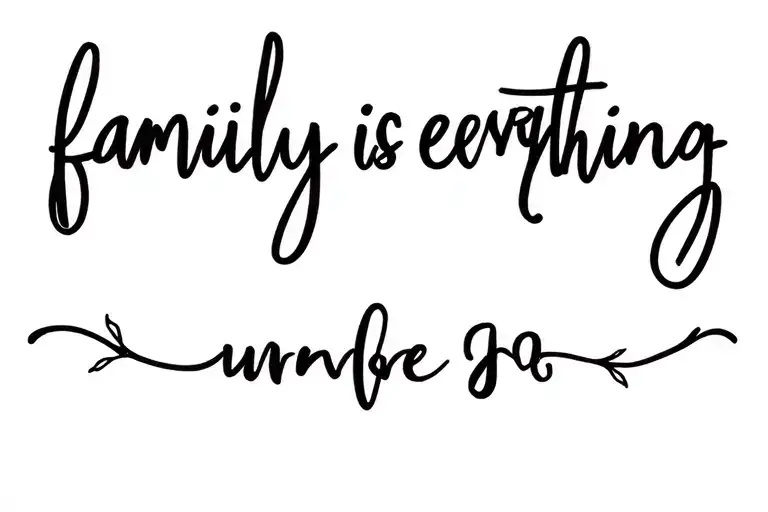 family is everything  tattoo design idea