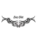 "Sissy Slut" "tribal" "pinstripes" "color" tattoo design idea