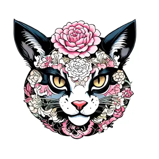 Spooky Mythical Witchy Animal tattoo design idea