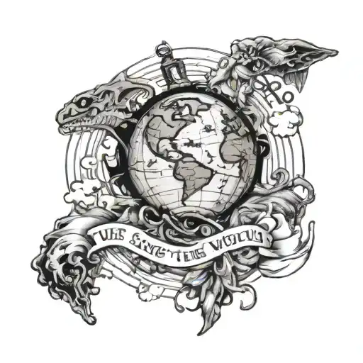 We save the world by being alive ourselves. tattoo design idea