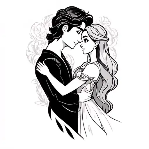tangled disney movie subtle couple tattoo tattoo design idea