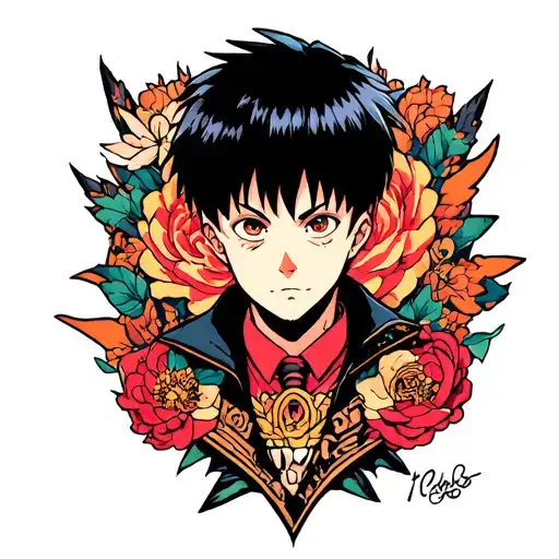 mob psycho tattoo design idea