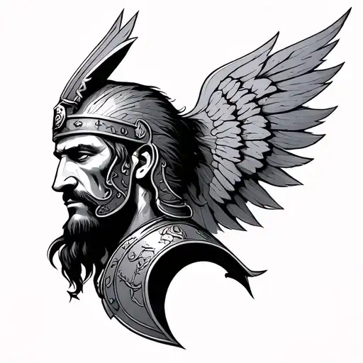 Germanic Warrior tattoo design idea