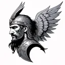 Germanic Warrior tattoo design idea