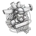 carpenter tattoo design idea