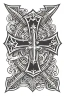 knights Templar cross tattoo design idea
