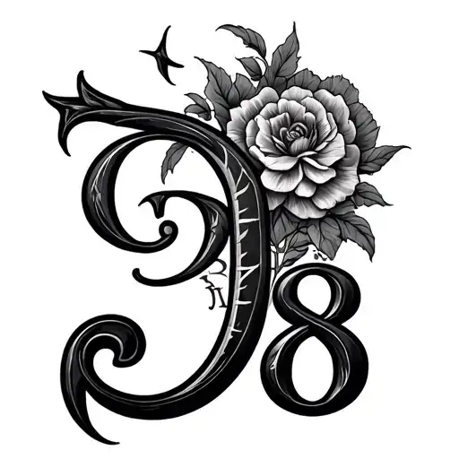 2018 In Roman Numerals tattoo design idea