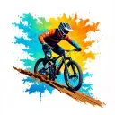 Mtb downhill race tattoo design idea