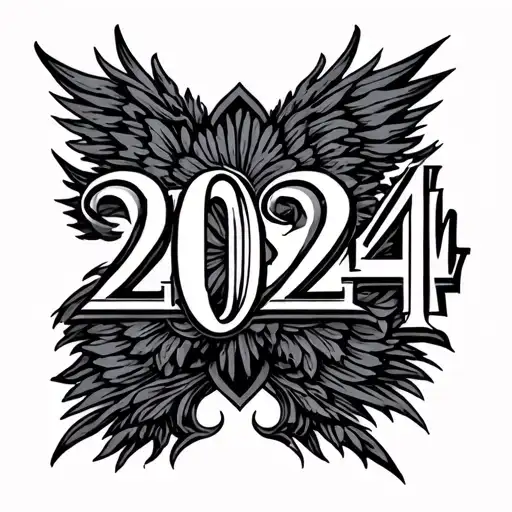 2024 In Roman Numerals tattoo design idea
