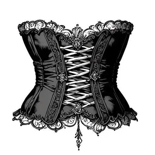 Victorian gothic Garter Belts tattoo design idea
