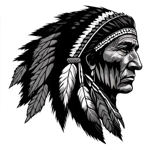 Blackfoot Indian tattoo design idea