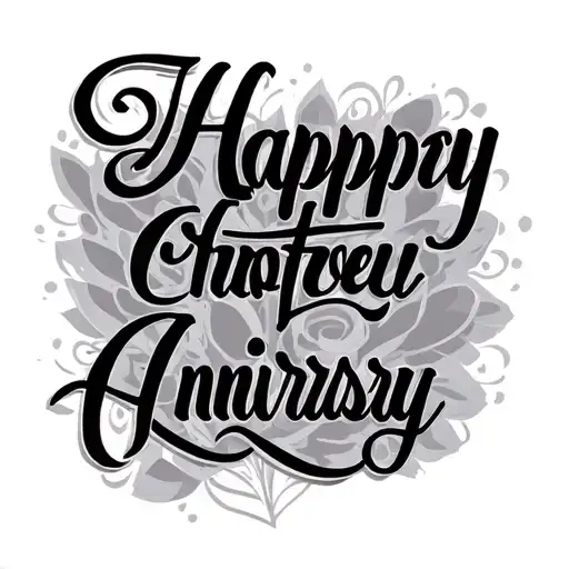 anniversary date written tattoo design idea