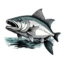 king salmon, gillnet, alaska tattoo design idea