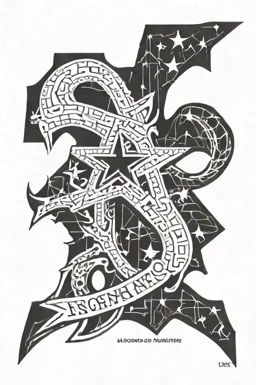 geomatric star grafiti lettering 14 alaska yukon vancouver map skeleton tattoo design idea