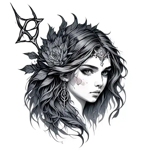 Freya Rune tattoo design idea