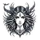 Freya Rune tattoo design idea