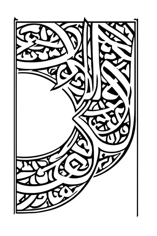 Arabic calligraphy tattoo design idea