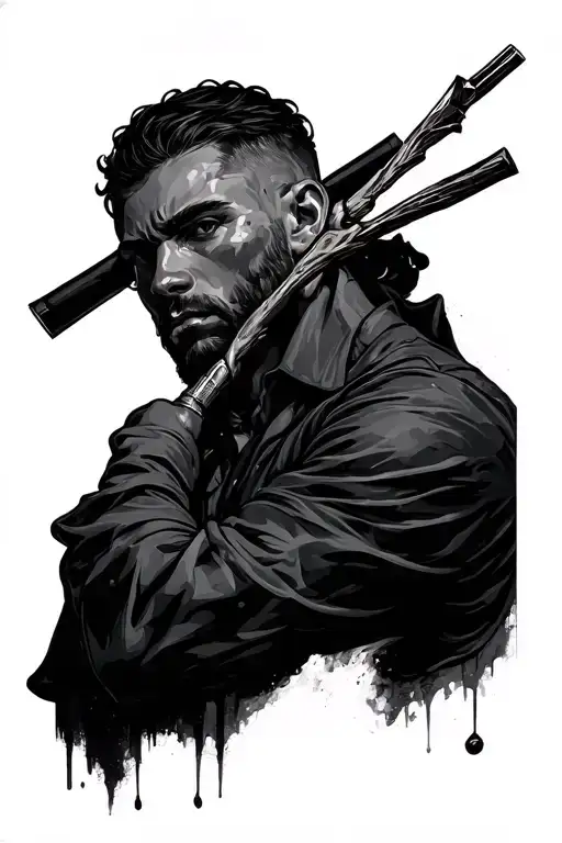 focus discipline commitment male tattoo design idea