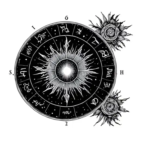 Natal Chart tattoo design idea