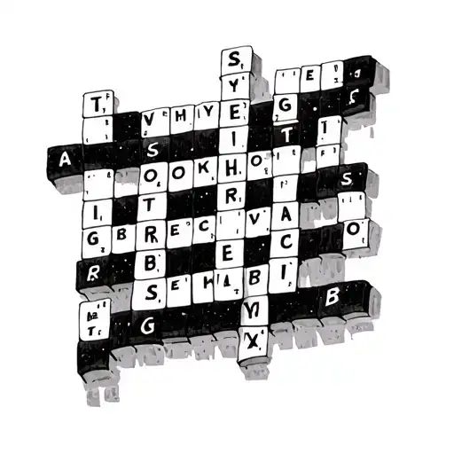 Crossword tattoo design idea