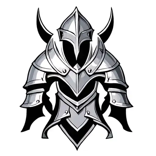 shoulder medieval armor  tattoo design idea