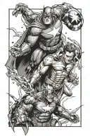 marvel vs dc tattoo design idea