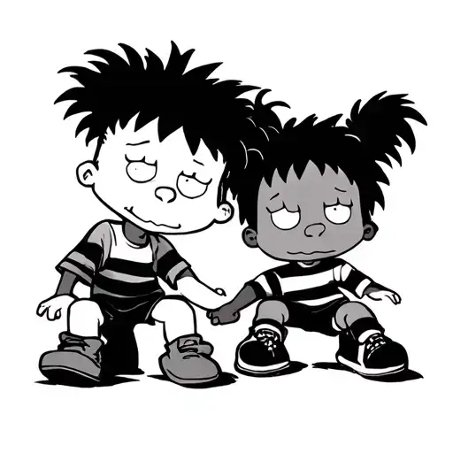 Rugrats twins phil and lill tattoo design idea