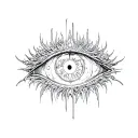 eye of Sauron  lots of cyber sigilism  tattoo design idea