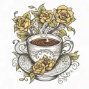 my cup overflows Psalms 23 : 1-6 tattoo design idea
