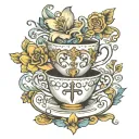 my cup overflows Psalms 23 : 1-6 tattoo design idea