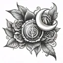 tiny positive energy tattoo design idea