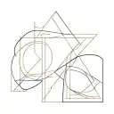 overlapping letters A J G tattoo design idea