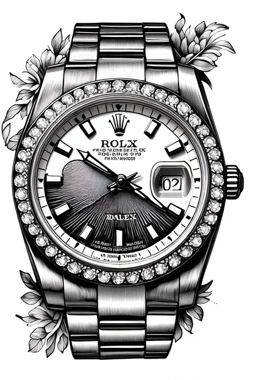 Rolex logo tattoo design idea