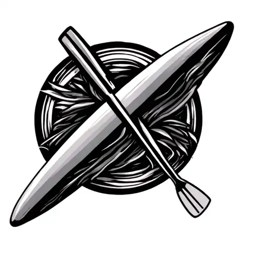 Paddleboard tattoo design idea