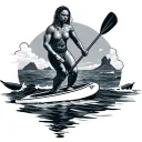 Paddleboard tattoo design idea