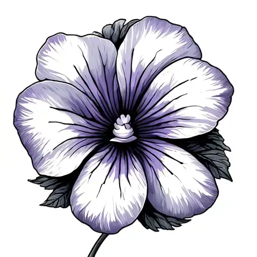 african violet tattoo design idea