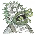 Pickle Rick tattoo design idea