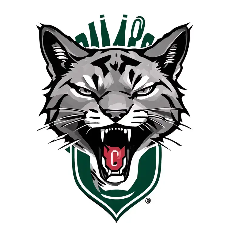 Ohio state buccyeys vs Ohio University bobcats  tattoo design idea