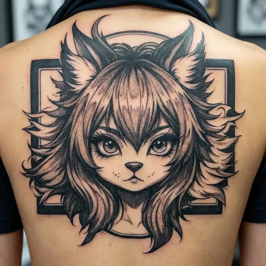 Femboy furry tattoo design idea