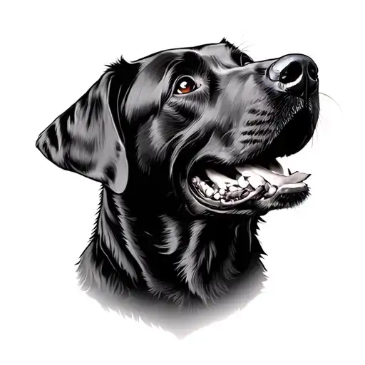 Black Lab tattoo design idea