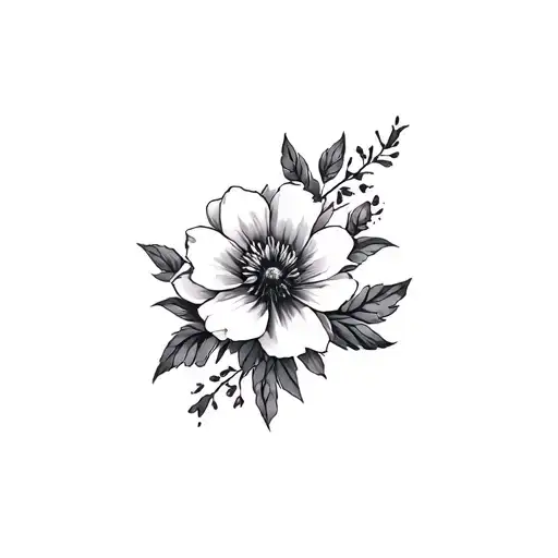 Filler Floral tattoo design idea