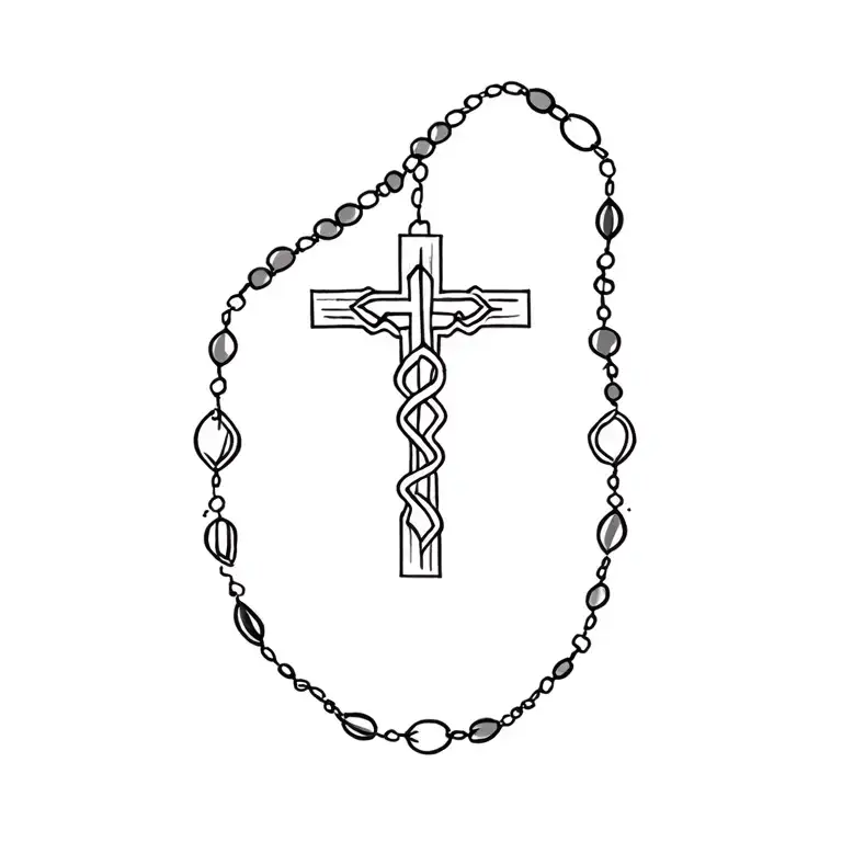Rosary tattoo design idea