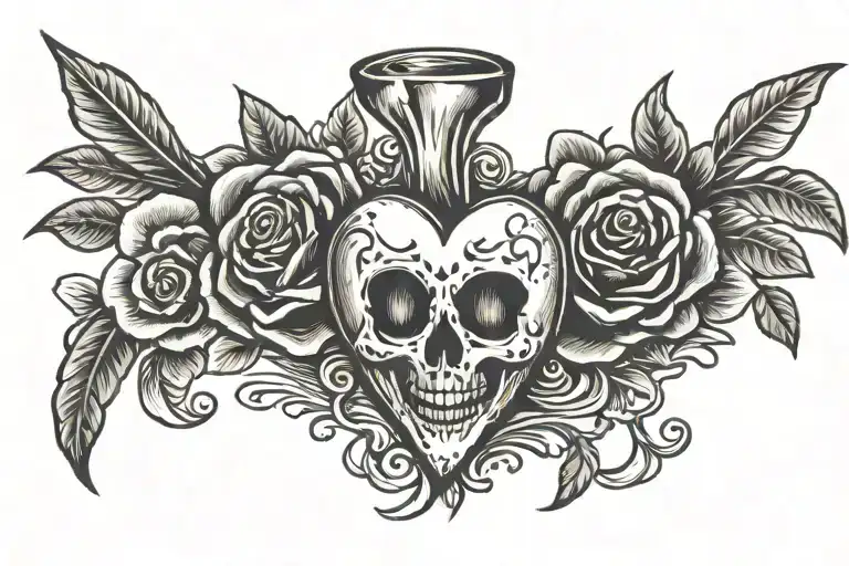 heartbreak love hurts tattoo design idea