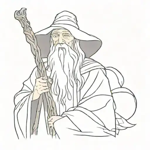 lord of the rings Gandalf tattoo design idea