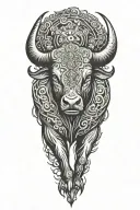 taurus zodiac sign tattoo design idea
