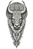 taurus zodiac sign tattoo design idea